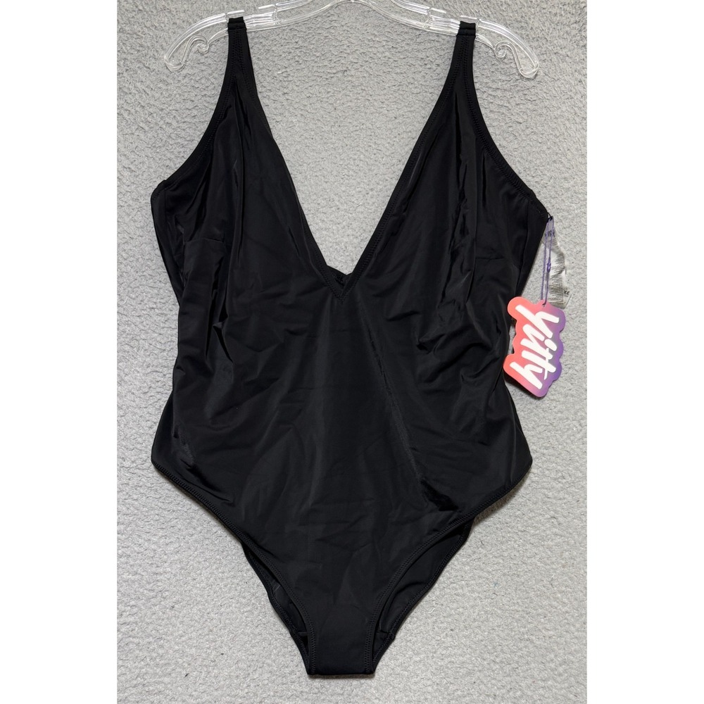 YITTY Black V-Neck One-Piece Swimsuit